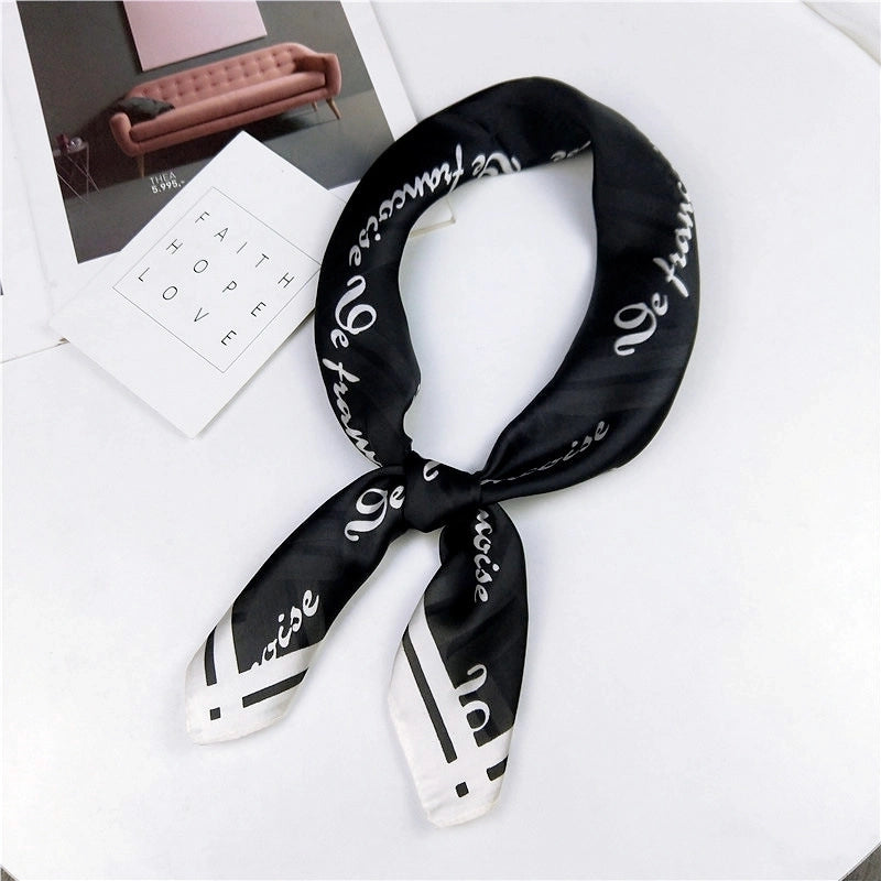 Alloy Scarf (1 Scallop Floral Blue)