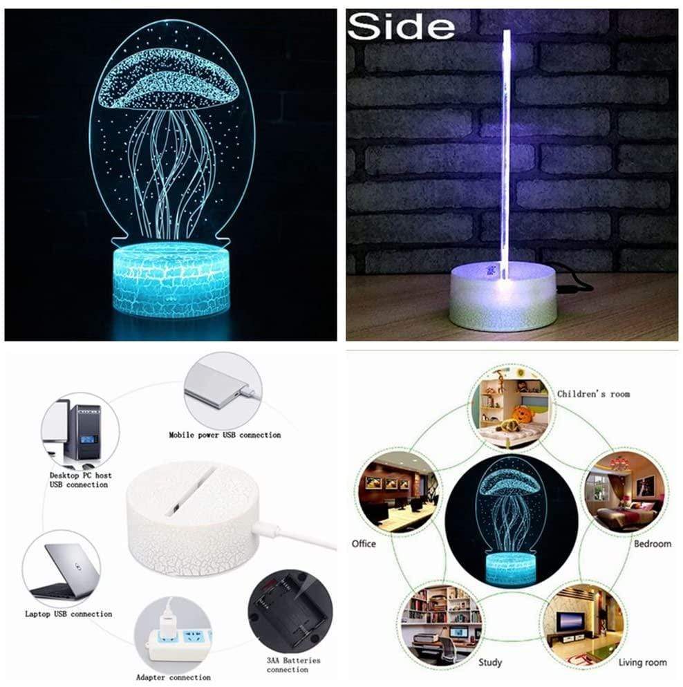 3D JELLYFISH NIGHT LIGHT LAMP