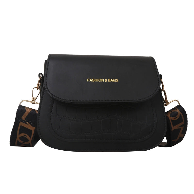 Women's Pu Leather Solid Color Classic Style Semicircle Flip Cover Shoulder Bag