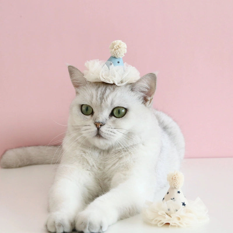 Cute Polyester Solid Color Diamond Pet Hat