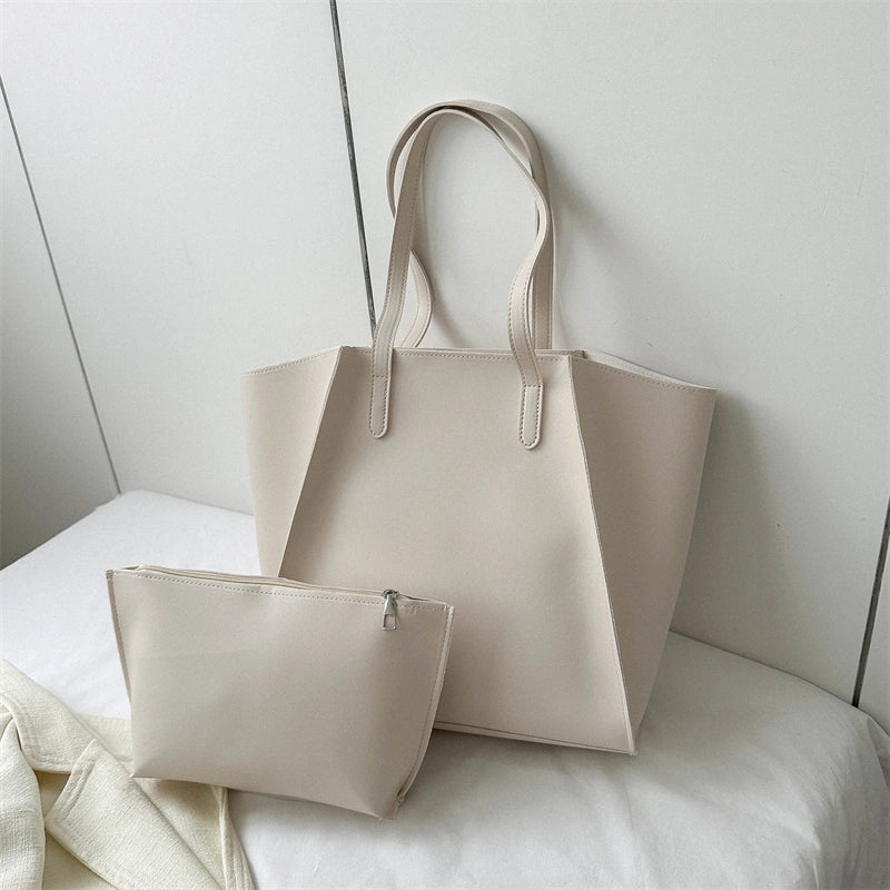 Women's All Seasons Pu Leather Elegant Basic Tote Bag Underarm Bag