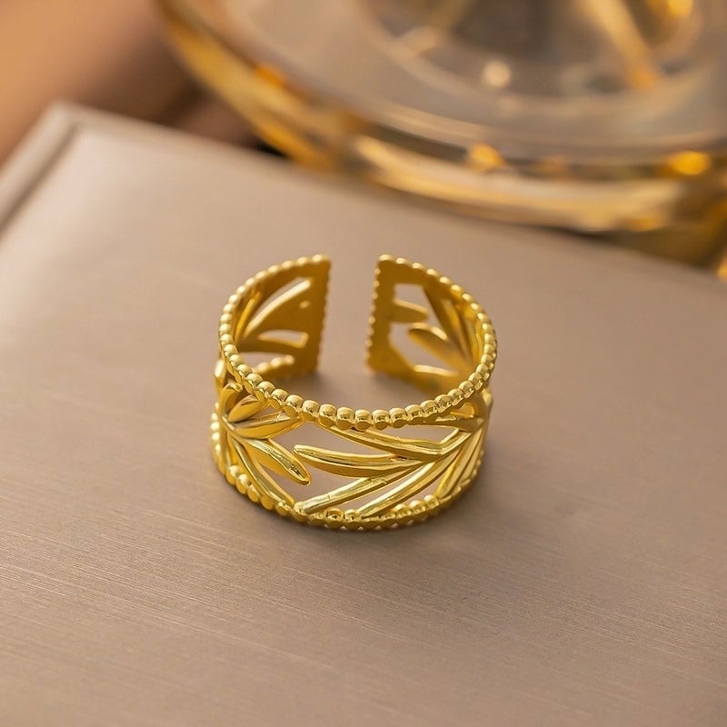 Sweet Bow Knot Titanium Steel Plating Rings