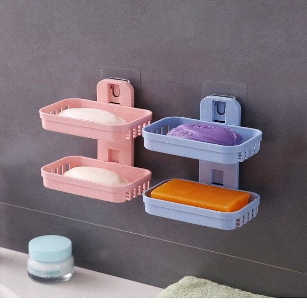 Double Layer Drainer Soap Dish Holder
