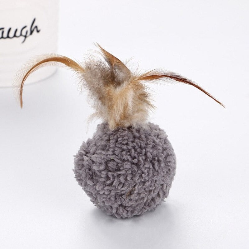 10pcs Cat Plush Ball Toy