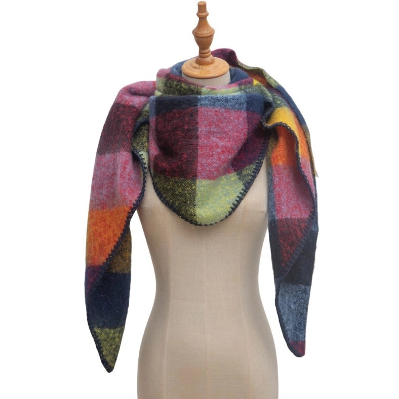 Women's Casual Minimalist Lattice Polyester Scarf