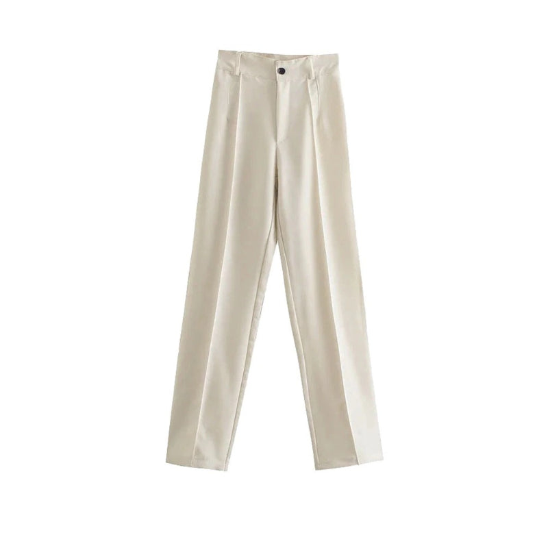Office Wear High Waist Straight Pants For Women
