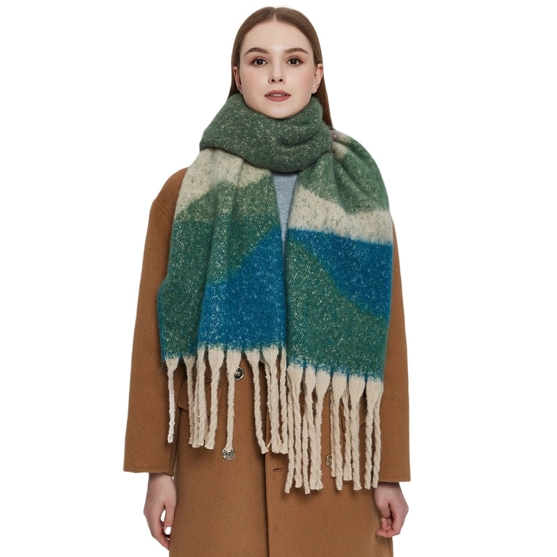 Women's Elegant Basic Streetwear Color Block Polyester Scarf