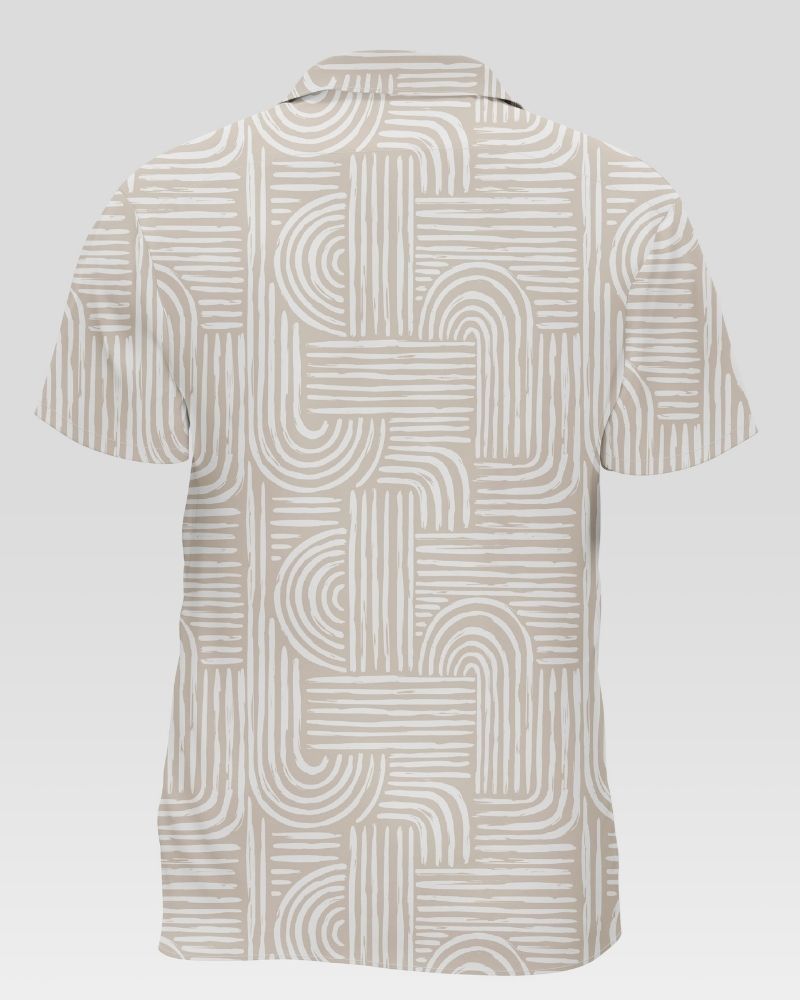 Lines Printed Cotton Shirt For Men