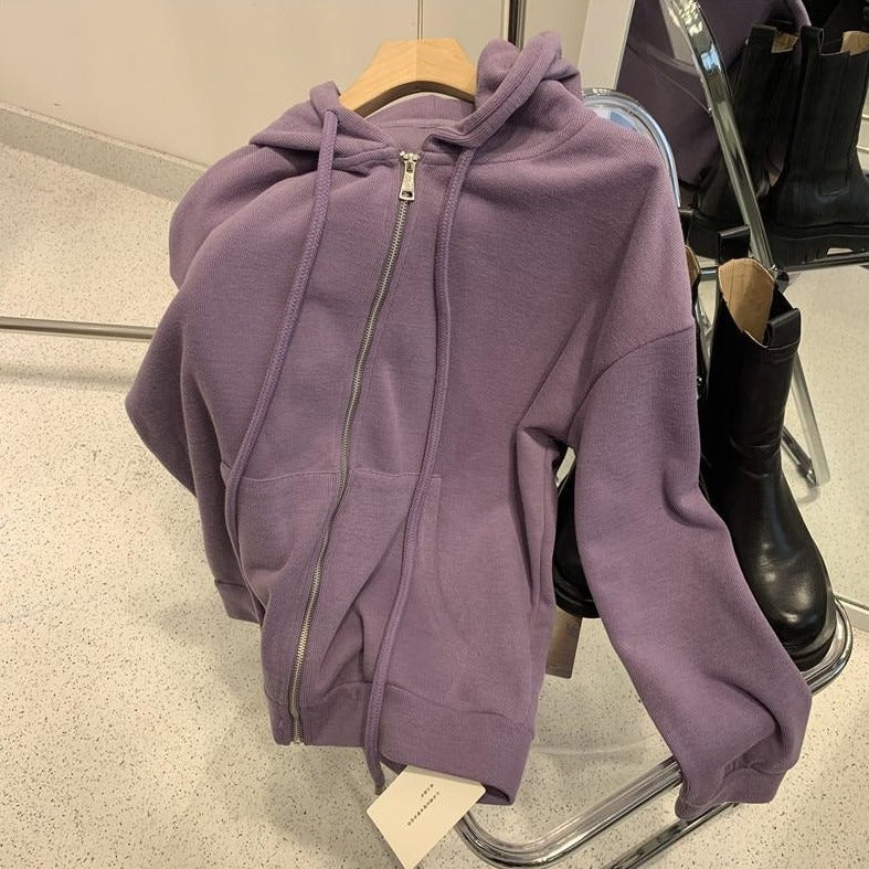 Zip-Up Hoodie With Pockets