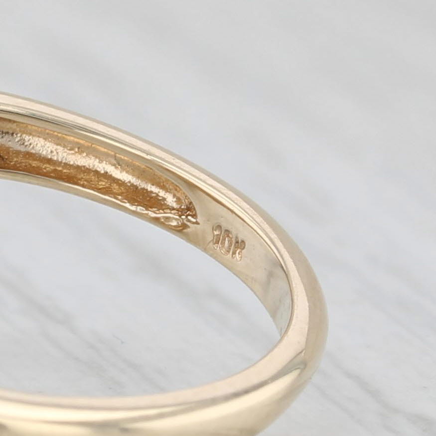 Cultured Pearl Bypass Ring 10k Yellow Gold Size 7