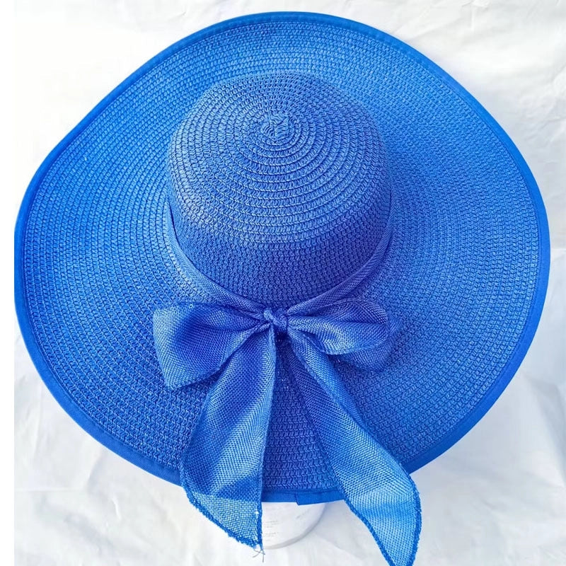 Women's Lady Vacation Bow Knot Big Eaves Sun Hat