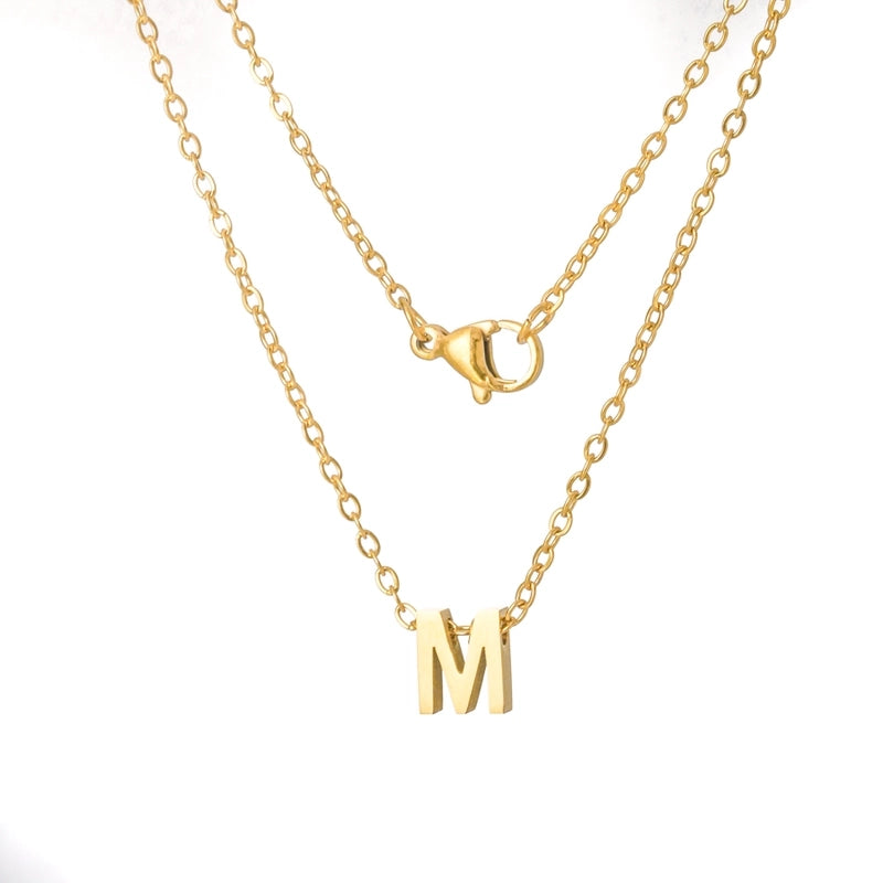 Titanium Steel Minimalist Plating Letter None Necklace