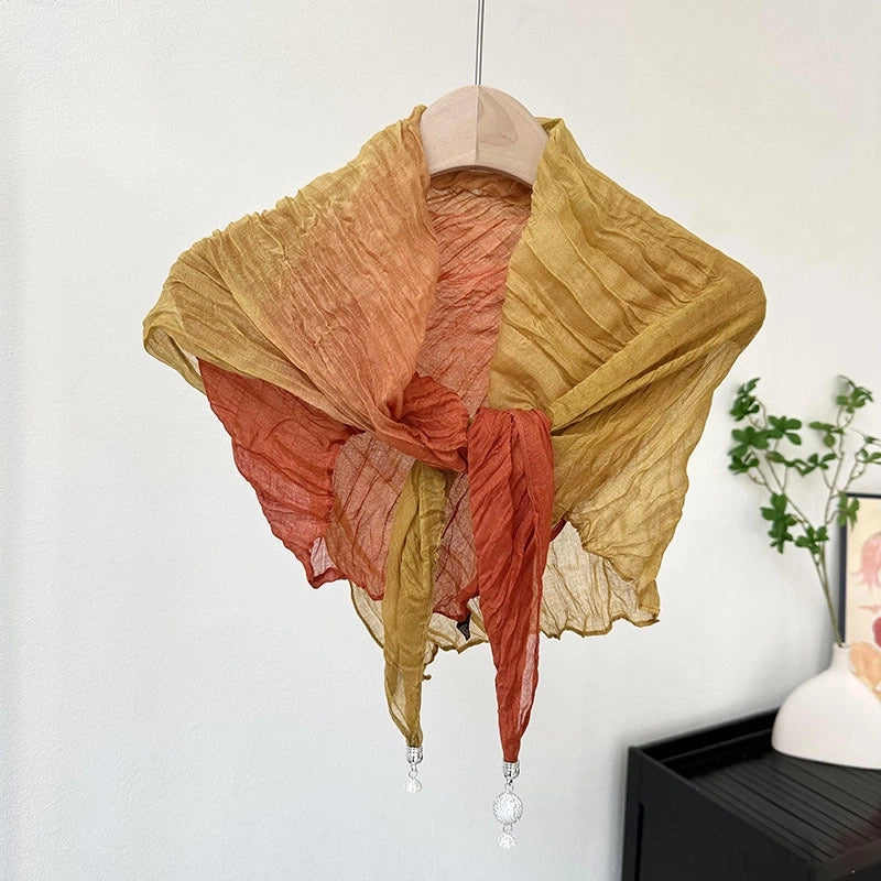 Women's Cute Sweet Color Block Polyester Printing Shawl