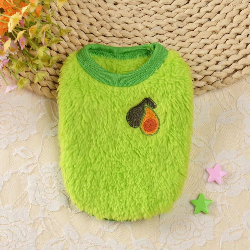 Flannel Milk Dog Clothes Small Dog Puppy Cat Dog Autumn And Winter Pet Rabbit Teacup Dog Warm Vest