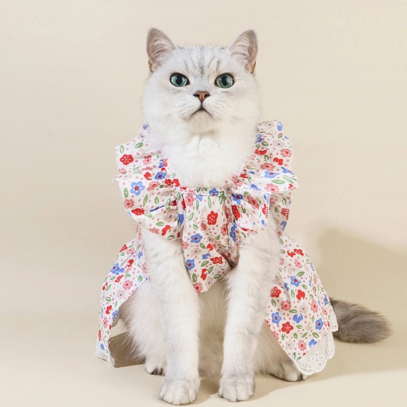 Pastoral Cotton Ditsy Floral Pet Clothing