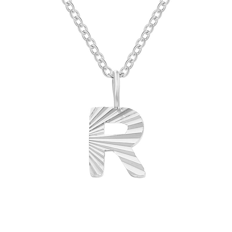 Minimalist Letter Stainless Steel Pendant Necklace In Bulk