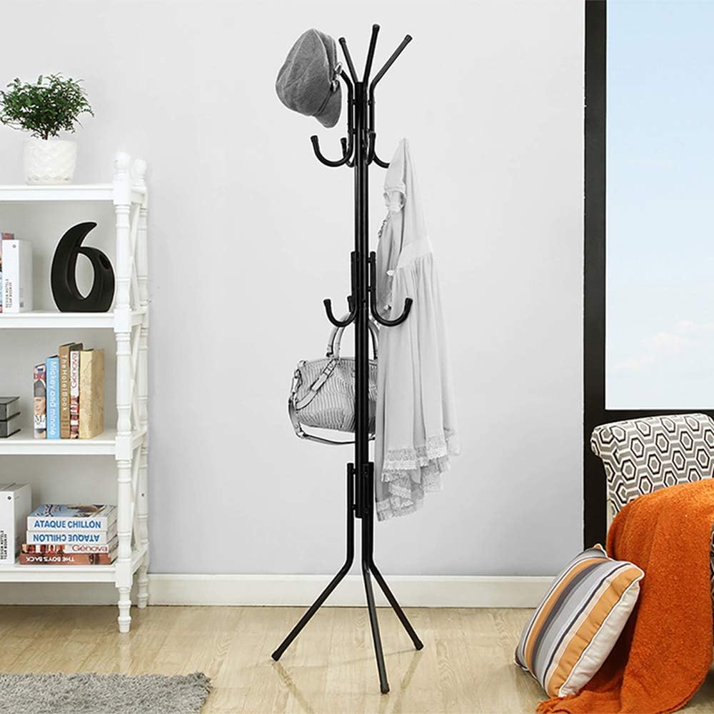 12 Hook Metal Garment Rack. Standing Clothes Hanger