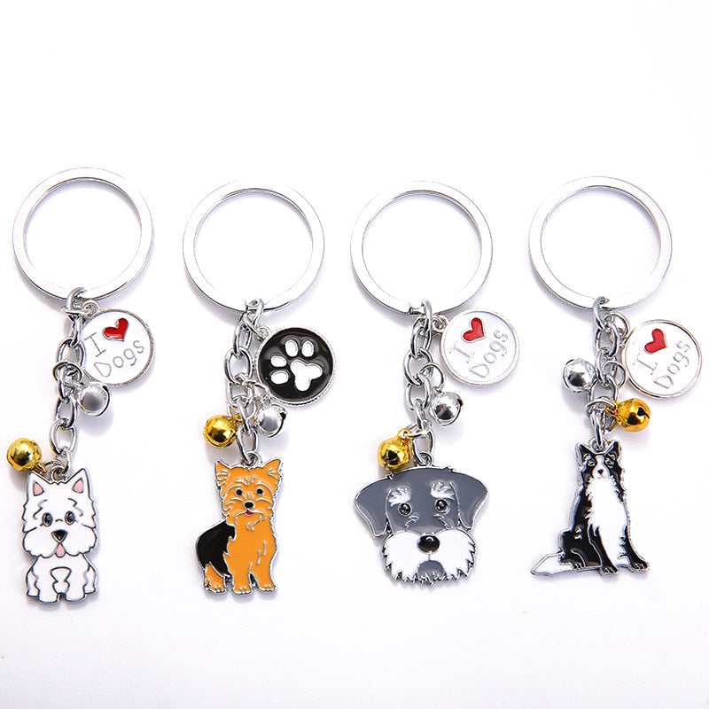 Personalized Dog Pattern Keychain