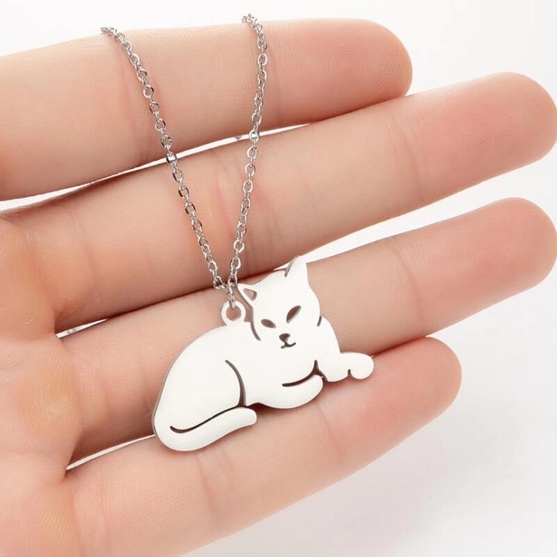 Minimalist Animal 201 Stainless Steel 18K Gold Plated Hollow Out Stainless Steel Necklaces