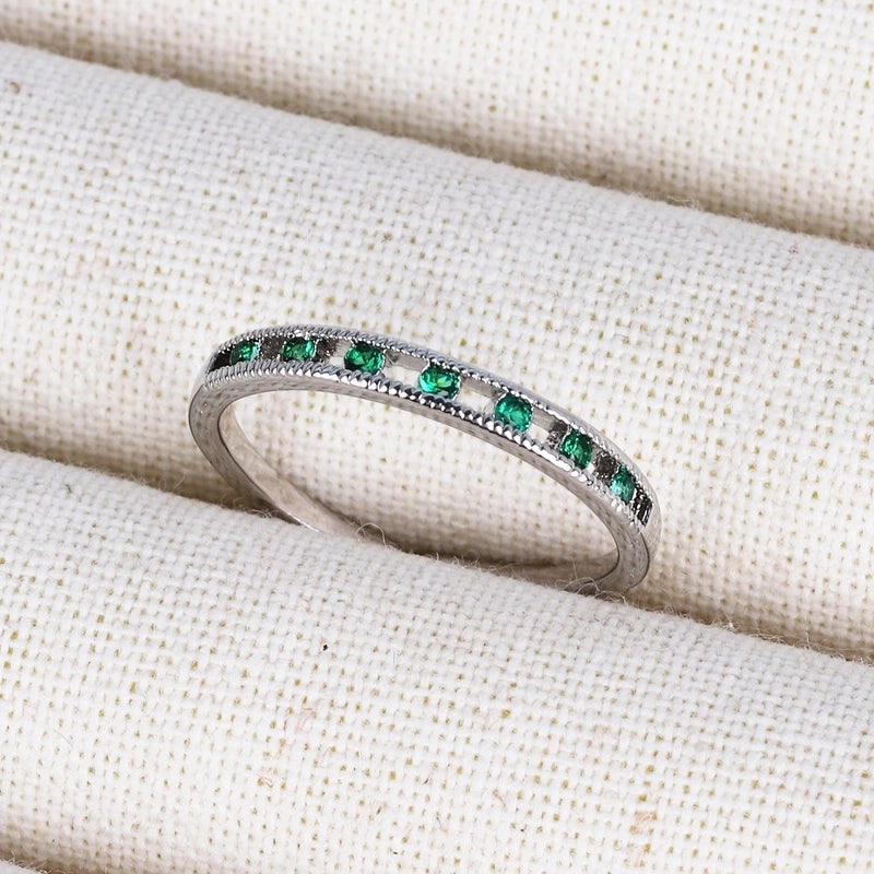 Copper 18K Gold Plated Inlay Geometric Zircon Open Rings