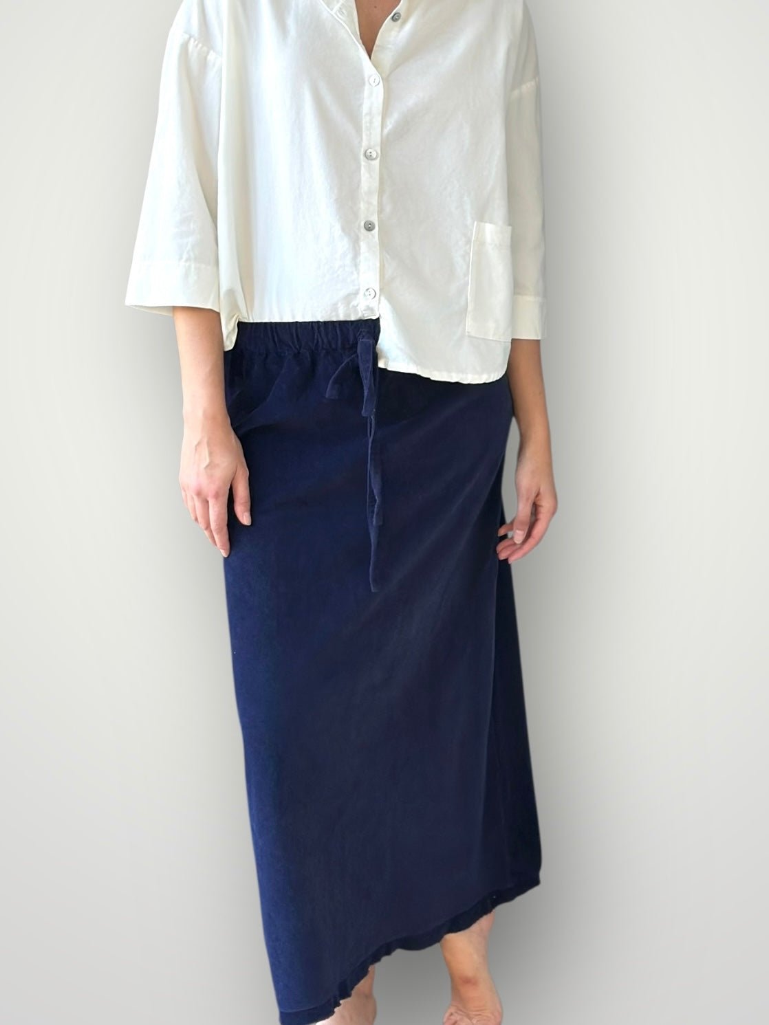 anthea skirt-indigo cord