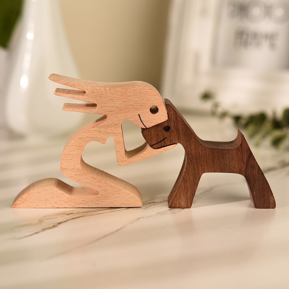 Nordic Wooden Dog Sculptures