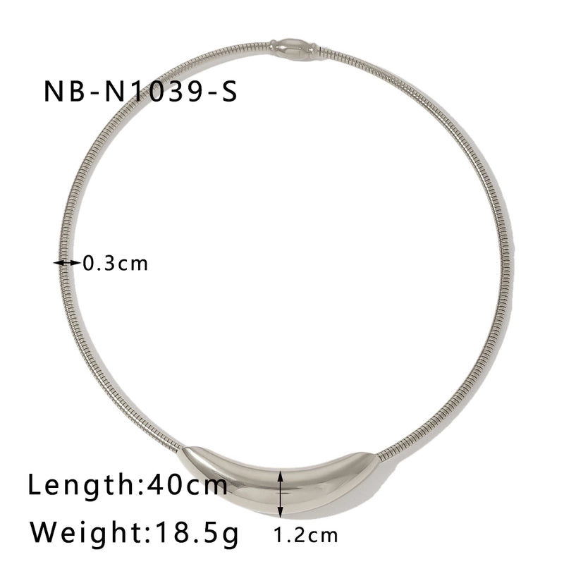 Stainless Steel 18K Gold Plated Hip-Hop Modern Style Classic Style Plating Round Heart Shape Ball Necklace