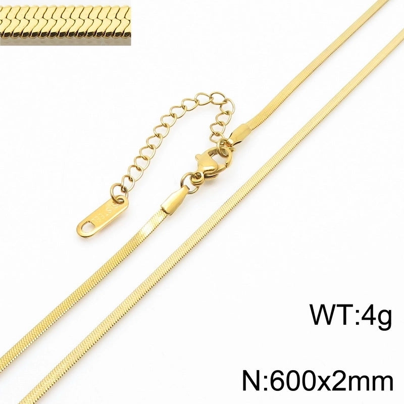 Minimalist Geometric 304 Stainless Steel 18K Gold Plated Necklace