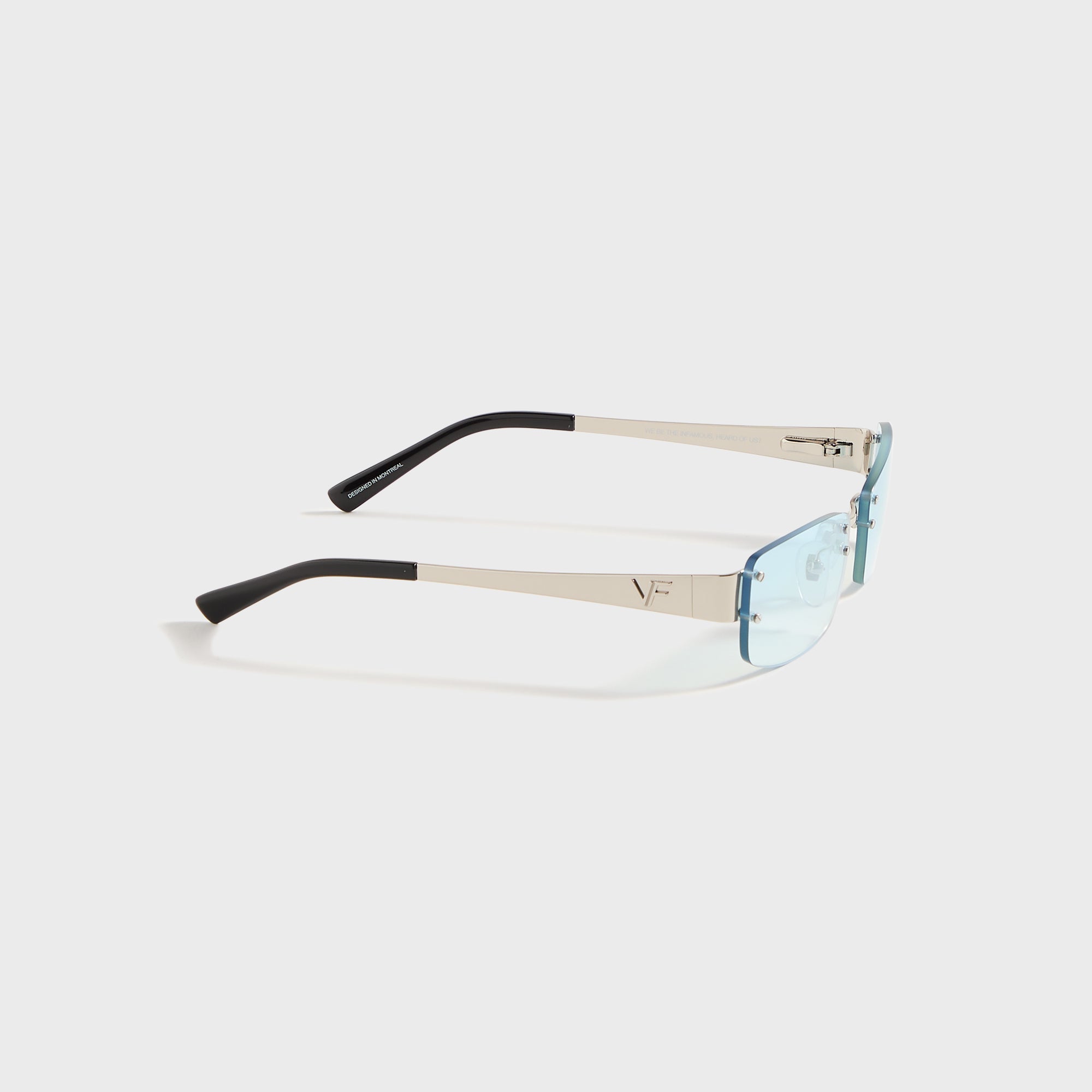 Vintage Frames Infamous Rimless Drill Mount 24KT - White Gold / Tiffany Blue Gradient