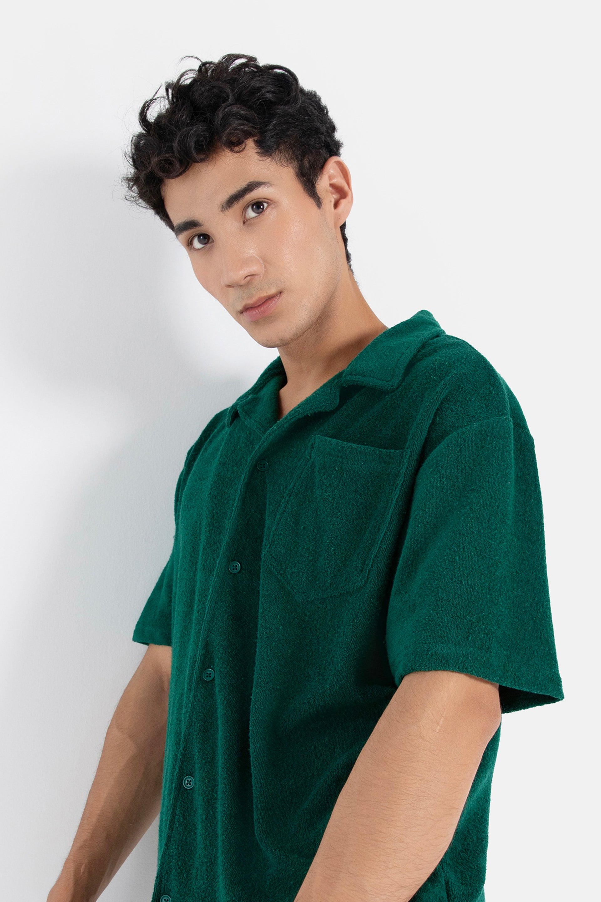 Short Sleeve Textured Shirt