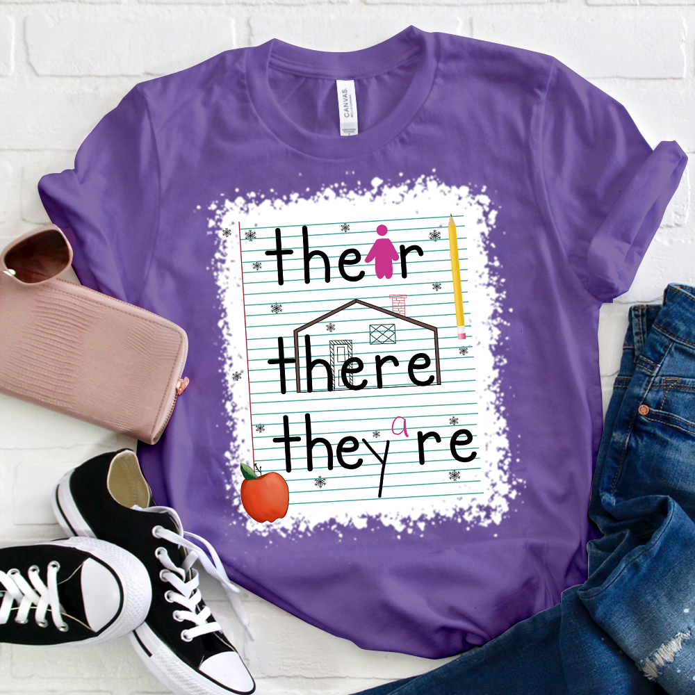 Their There They Are Book T-Shirt