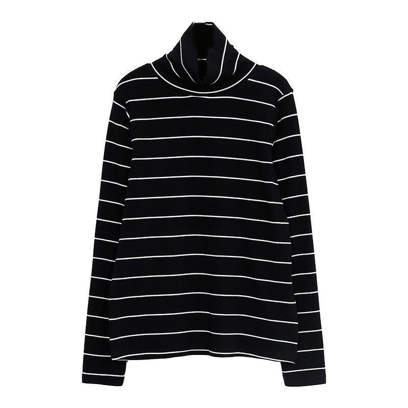 Vintage Styled Striped Turtleneck Shirt