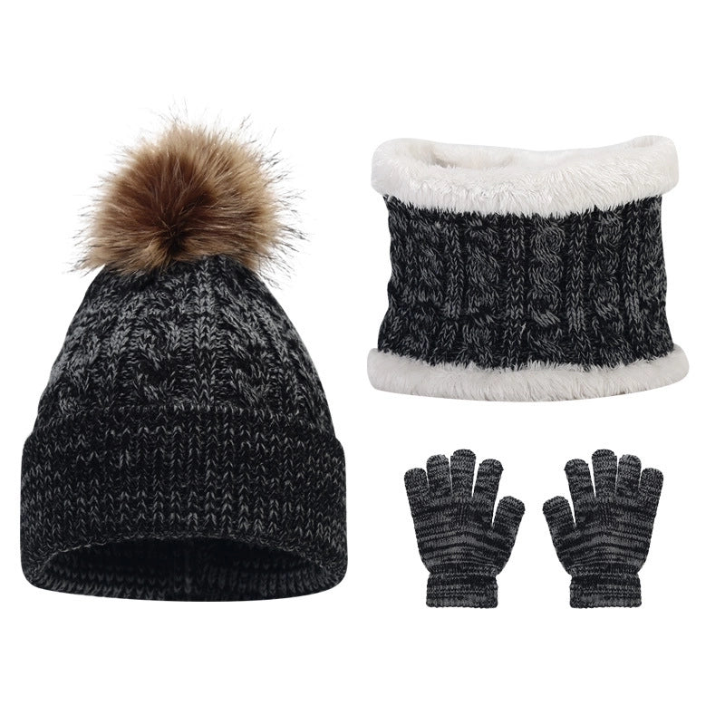 Kid's Basic Minimalist Solid Color Wool Cap