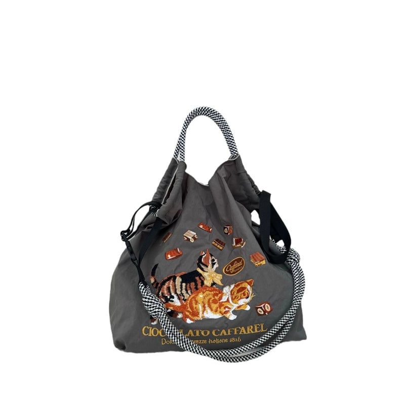 Women's Vintage Style Classic Style Printing Animal Nylon Shopping Bags