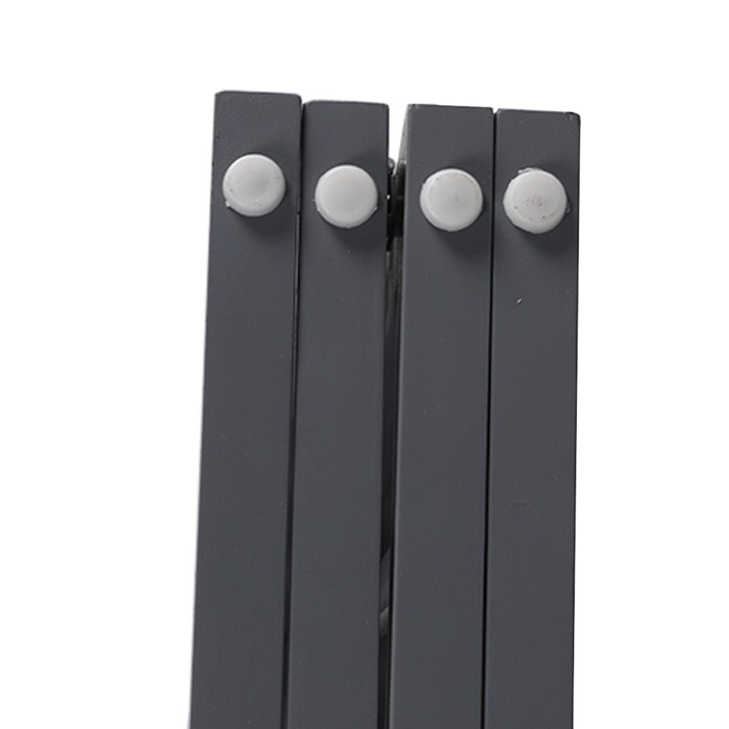 Wooden Retractable Pet Gate Dog Fence Barrier 4 Panel Grey