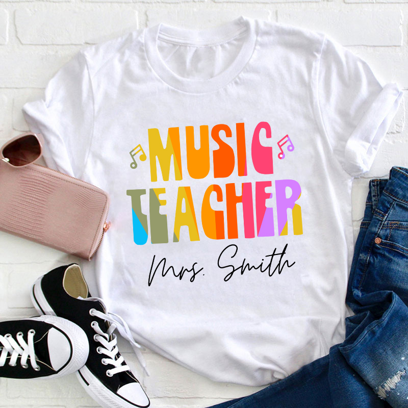 Personalized Music Teacher T-Shirt