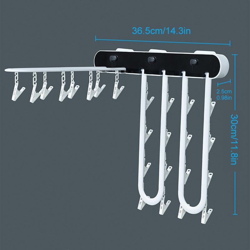 Multi-Clip Hanging Clothes Rack