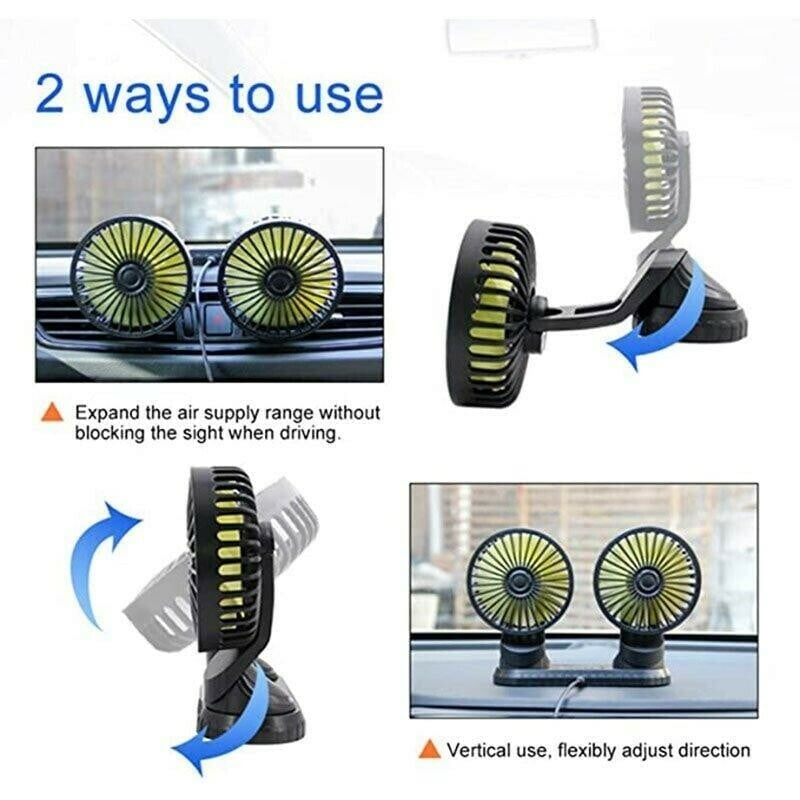 🎁Car Essentials✨Double Cooling Car Fan