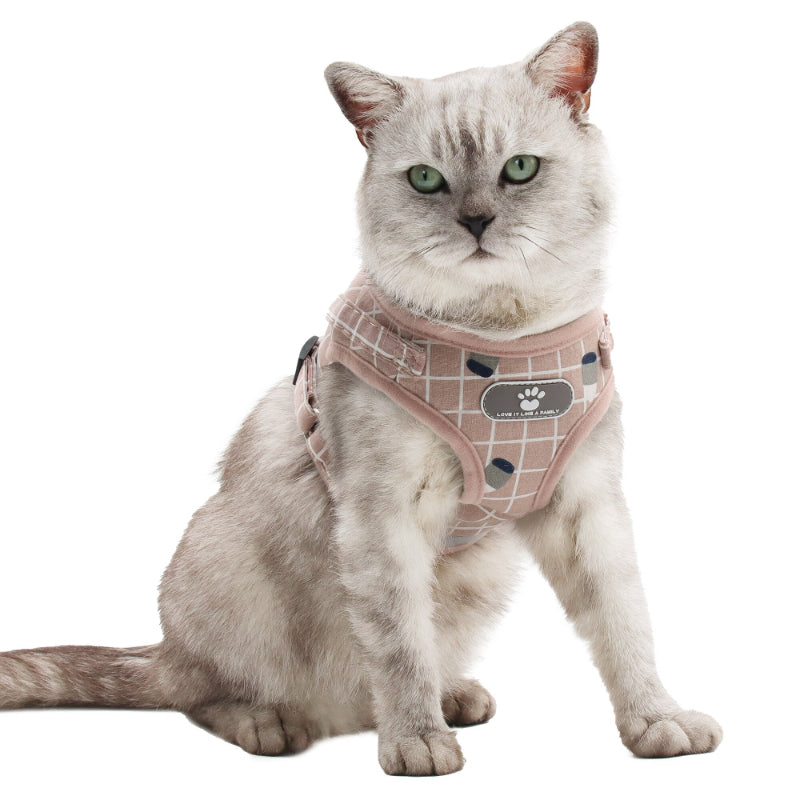 Fashion Plaid Cat Harnesses