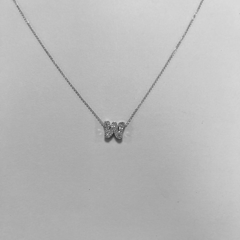 Minimalist Letter Copper Zircon Necklace In Bulk