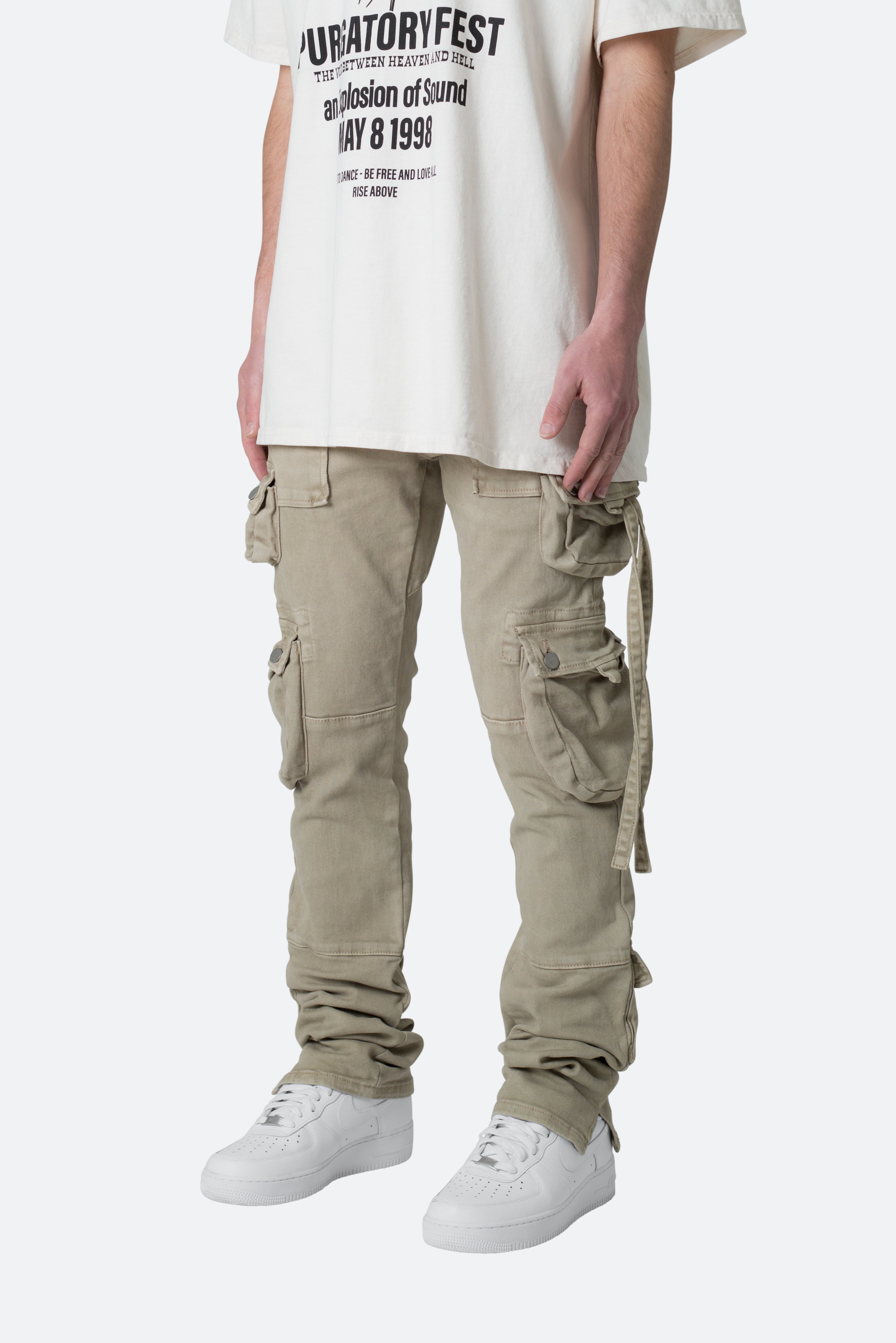 D152 Cargo Straight Denim - Brown