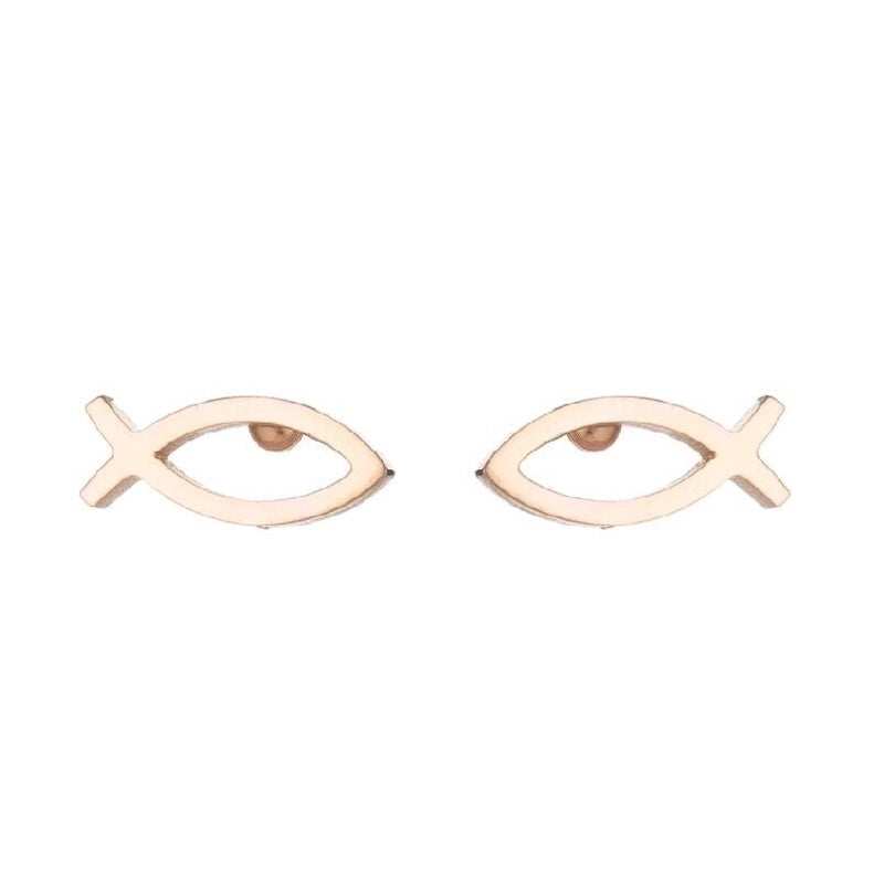 1 Pair Minimalist Animal Plating 304 Stainless Steel 18K Gold Plated Ear Studs