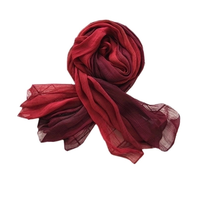 Women's Elegant Sweet Color Block Silk Silk Scarf