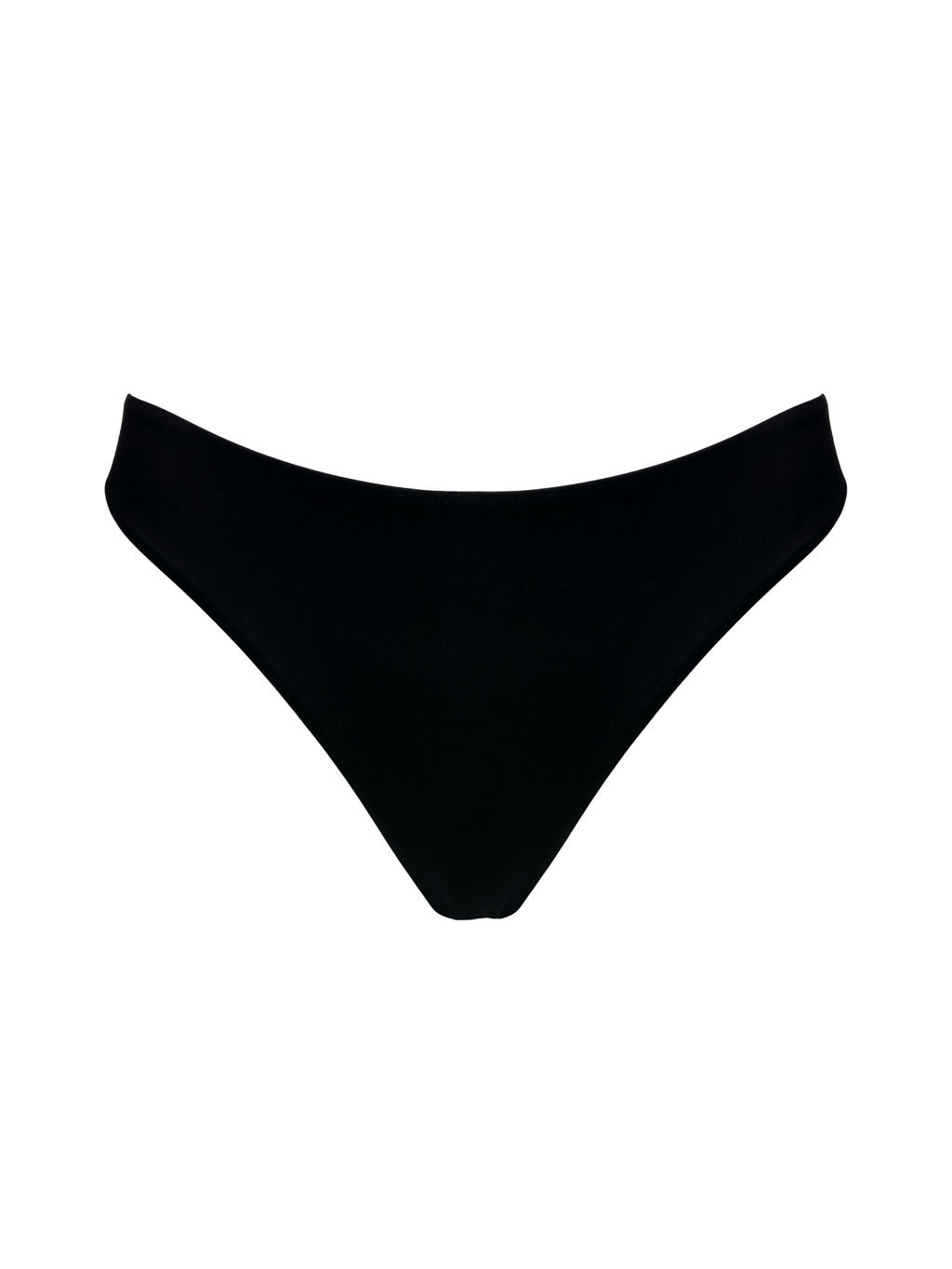 High Leg Mid Rise Bottoms in Black