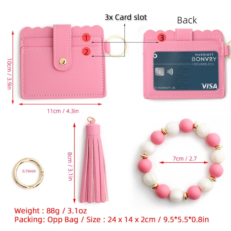 Women's Solid Color Pu Leather Open Card Holders
