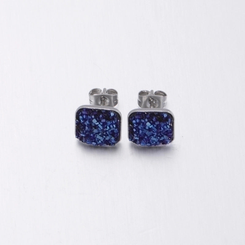 5 Pieces Elegant Minimalist Geometric Plating Inlay Stainless Steel Resin None Ear Studs