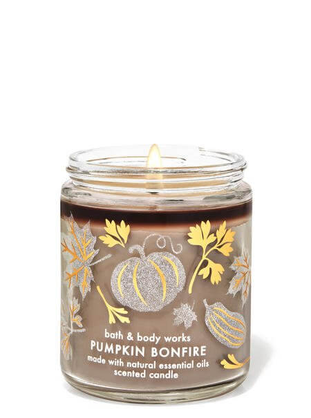 Bath & Body Works Pumpkin Bonfire Single Wick Candle