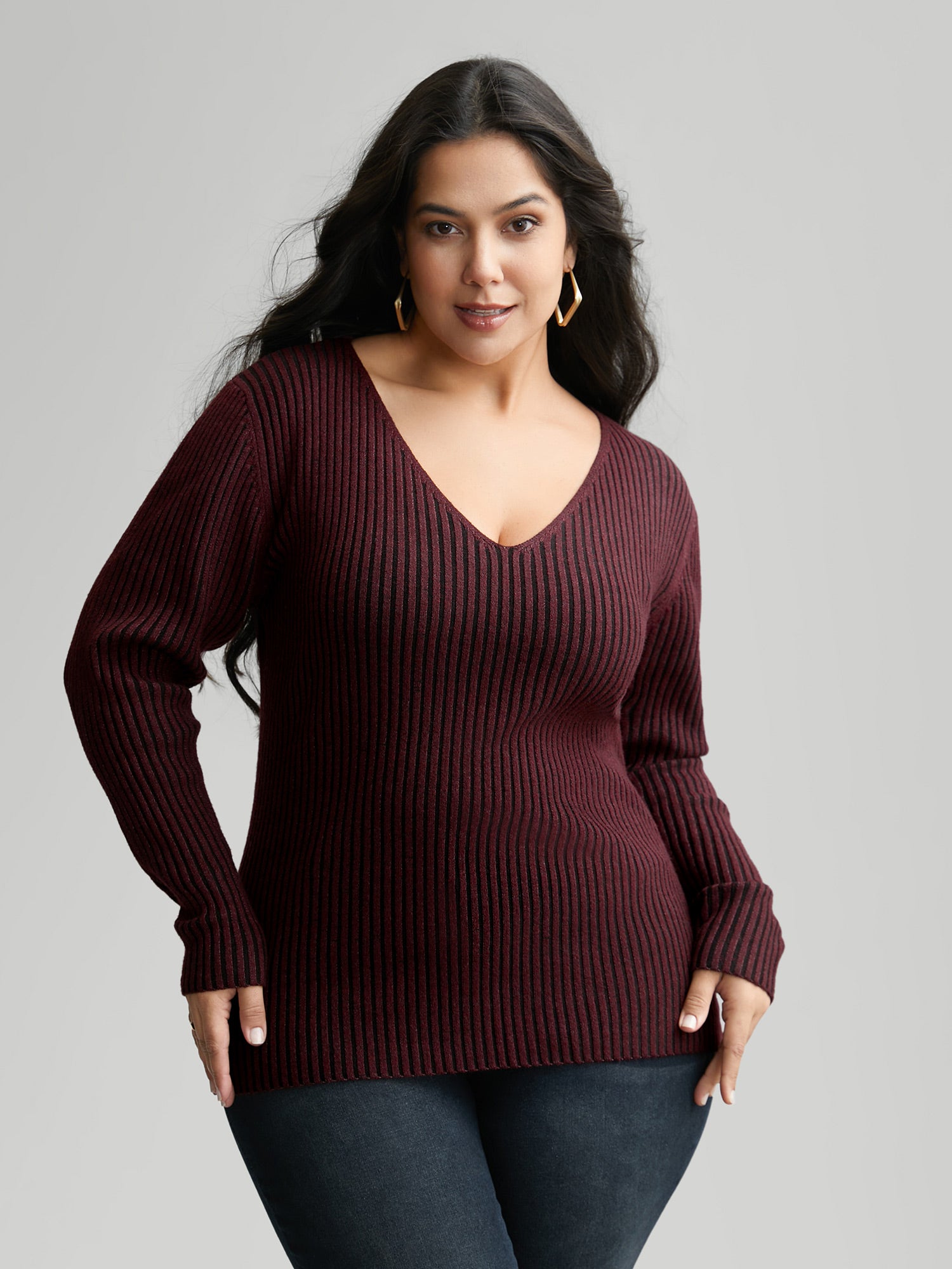 Supersoft Essentials Texture V Neck Pullover