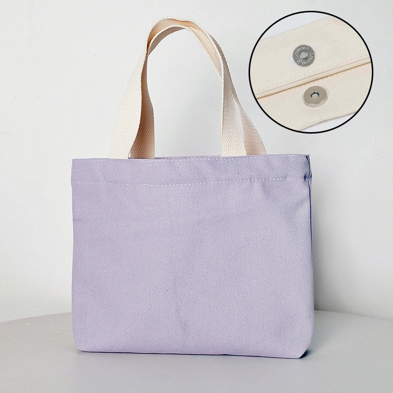 Women's Vacation Solid Color Canvas Shopping Bags