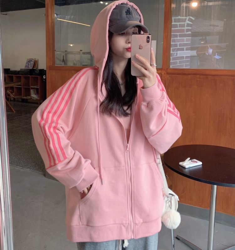 Pink hooded sweatshirt   KF30376